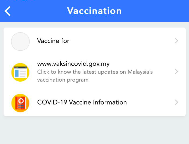 Good Day, if you are facing this issue of not getting to view your vaccination flow page, please uninstall and reinstall the application. Thank you.