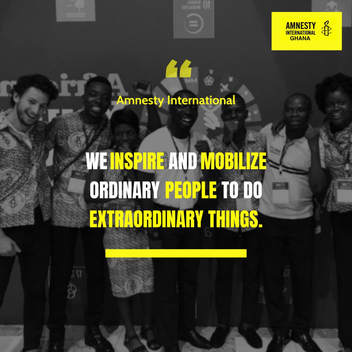 amnestyghana's tweet photo. We INSPIRE and MOBILIZE ordinary PEOPLE to do EXTRAORDINARY THINGS ✊🏿✊🏾✊🏽

#JoinAmnestyNow 🕯️🕯️🕯️

Click the link below to register 👇🏾👇🏾👇🏾

https://t.co/zIOo4THRnd https://t.co/rmU6Eotj4H