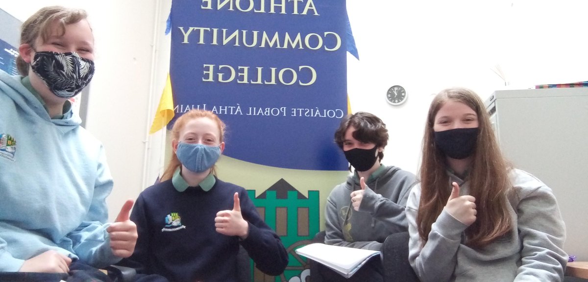 ccathlone's tweet photo. Our TY students Orla, Chloe, Sarah and Katie did a brilliant presentation for the GLOBE Air Quality campaign based on the results collected here at our school @NASA @greenschoolsire #GLOBEcommunity @westmeathcoco https://t.co/MfbrWI3UqY