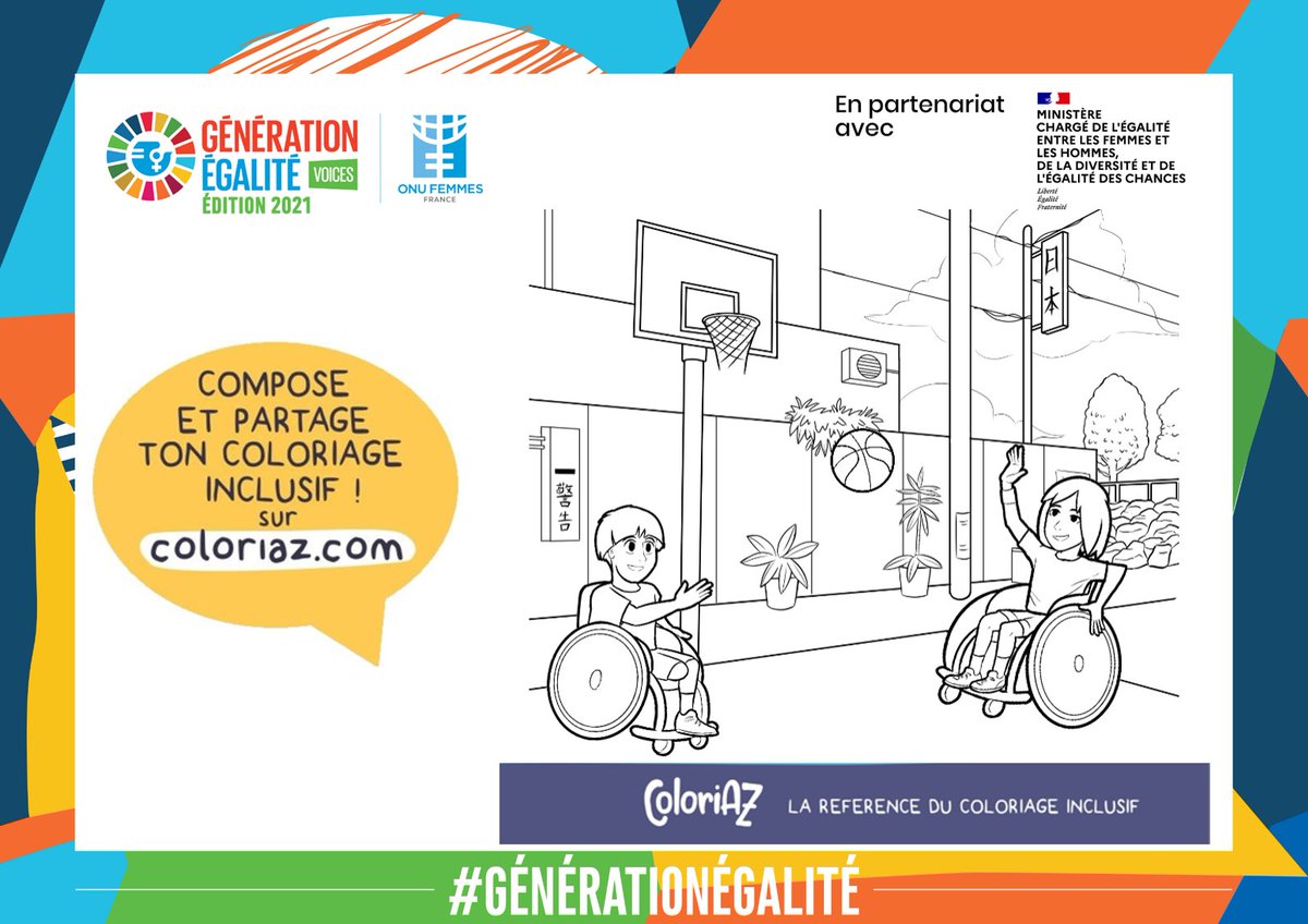 assotriqo's tweet photo. #GénérationÉgalitéVoices #24Mai #EgaliteFH #Compodujour
Du 18 Mai au 1 Juin, a lieu le festival Génération Egalité Voices organisé par @ONUFemmesFR
Créez vos coloriages mettant en valeur l'égalité femmes-hommes sur le générateur de ColoriAZ : https://t.co/T3Z0aVmbuS https://t.co/TyMG0kxFSG
