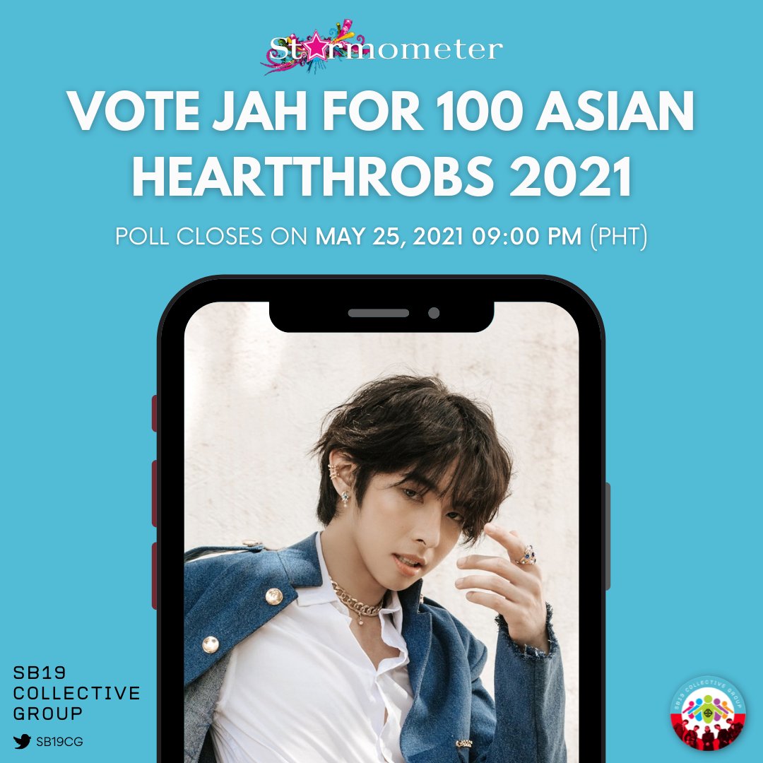 SB19CG's tweet photo. Please Vote for @jah447798 for 100 Asian Heartthrobs 2021

Update as of 5:08PM
Time: 4-5PM Duration
Gap: 276,589
Vote/Hour: 36,975

Link👇
https://t.co/IeGlS6JUPS

@SB19Official #SB19 https://t.co/ULRhzD6GxA