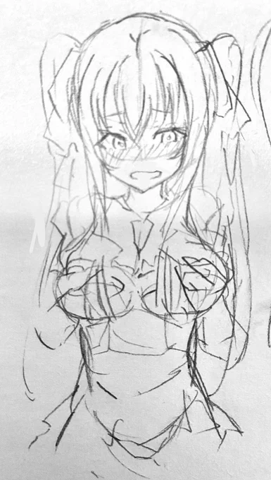 こっちはだいぶ前に描いた落書き#フォーミダブル #アズールレーン 