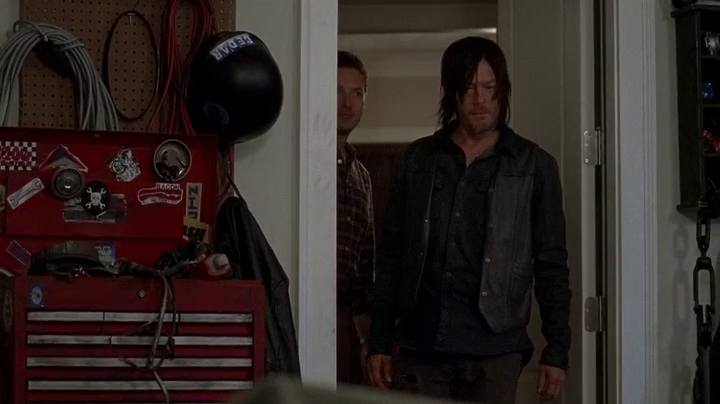 just found an old screenshot from the walking dead, with what's appears to be an <a href="/hackaday/">hackaday</a> sticker on the toolbox (not exactly the same though, but close enough)