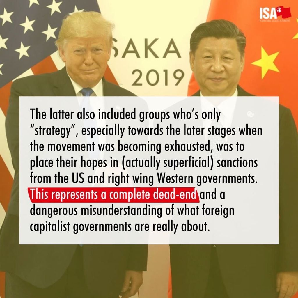 SolidarityHKCN's tweet photo. Democratic rights have never been bestowed by a ruling  regime or foreign governments. Real democratic rights in HK can only be won via a revolutionary mass struggle in HK and China against the brutal state capitalist system. 

#FREEHK47
#HKrevolutionspreadtoChina
#DownwithCCP https://t.co/qd4f1kzYbu