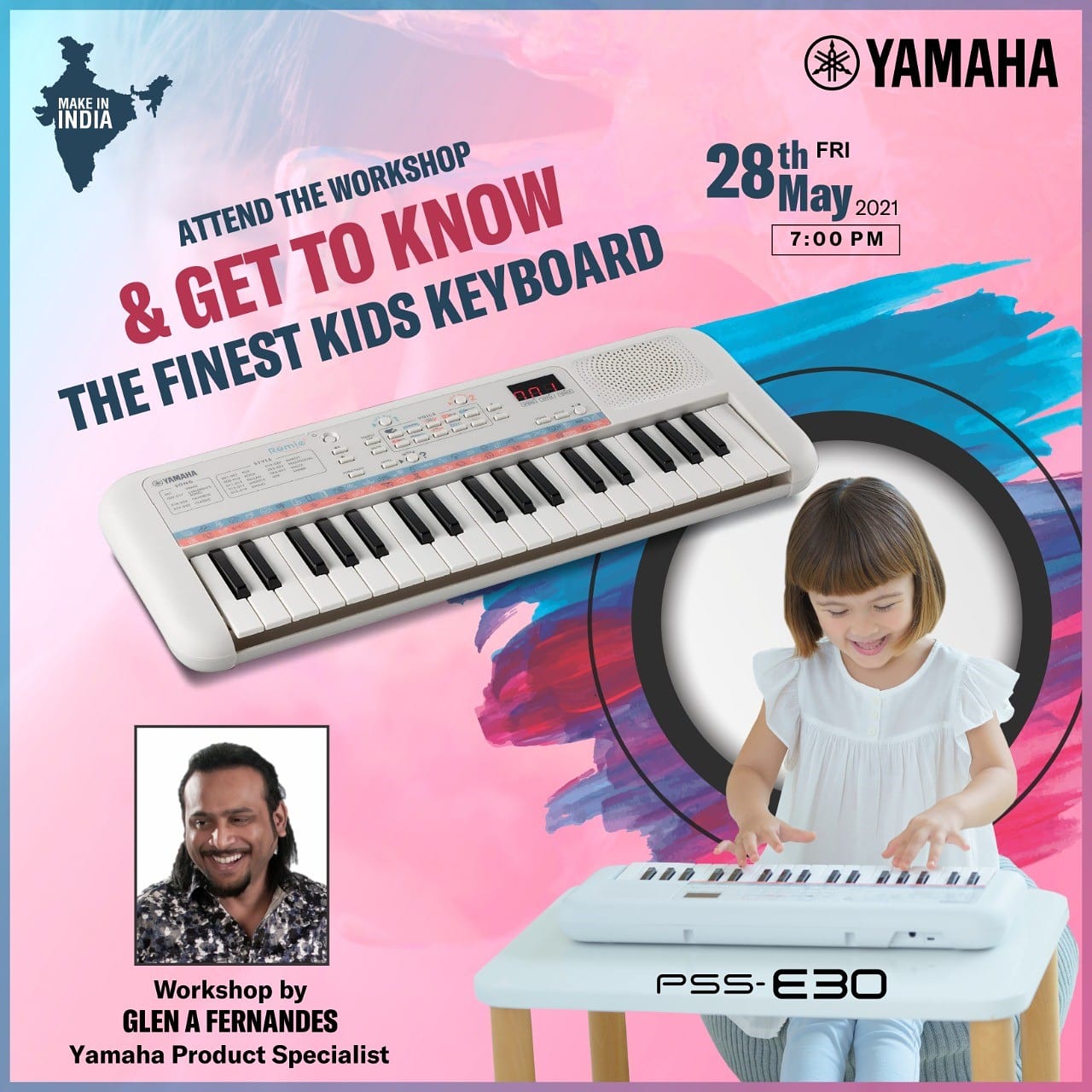 Teclado Yamaha PSS-E30 Mini Branco