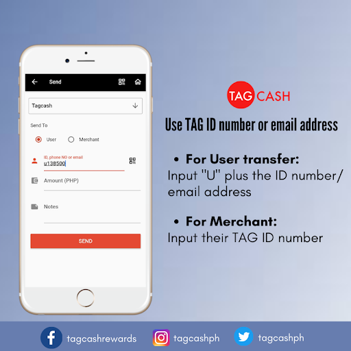 tagcashcom's tweet photo. Here are the ways to transfer money using your Tagcash app.

 Use TAG ID number or Email address
 Scan QR code
 Quickpay
 Wallet request

Note: Fee varies depending on the cash out option
#SwitchToCashless https://t.co/j7Sps0KyIz