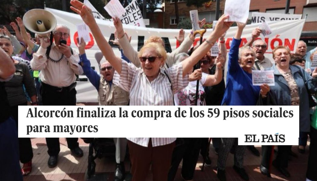 jesussantosalc's tweet photo. Finalmente hemos conseguido formalizar la compra de pisos para los afectados del Plan Permuta en #Alcorcón.

Nuestros mayores podrán vivir como se merecen. Una vez más demostramos que ¡sí se puede! 💜 https://t.co/G8tDcfe6yV