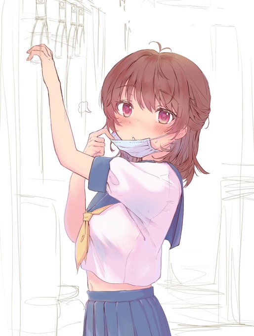 いろいろ諦めたマスク女子 