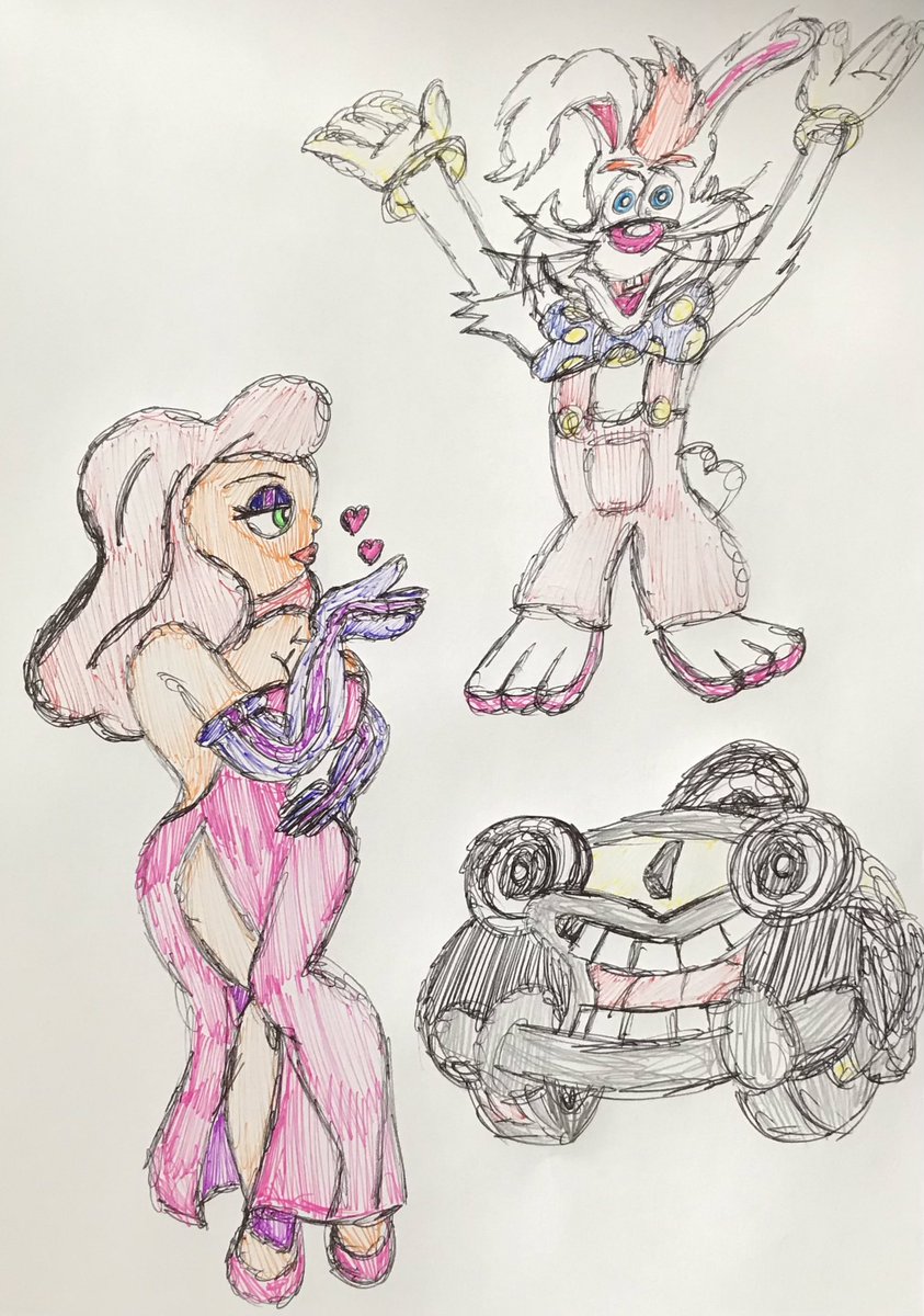 LiamSexton13's tweet photo. The greatest live action/animated film of all time, change my mind
#whoframedrogerrabbit
#rogerabbit
#jessicarabbit
#bennythecab
#cartoon
#drawing https://t.co/cWx8Tp54xV