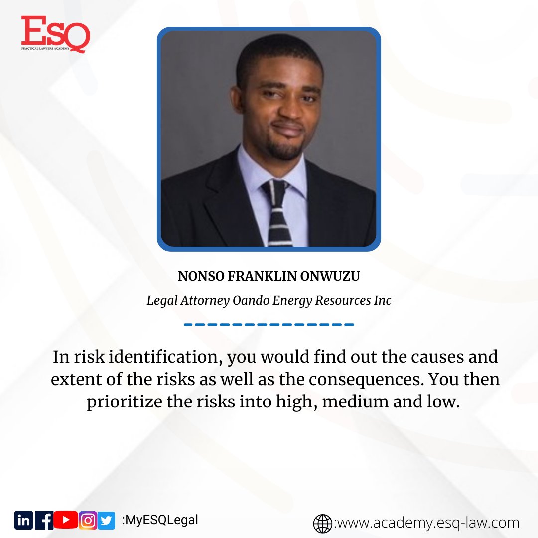 myESQLegal's tweet photo. Subscribe to our YouTube channel to watch the full video of this webinar. You will get notified as soon as the video is available on our channel.
Subscribe here: https://t.co/wHN4mtyKQr
#riskmanagement #webinar #finance
#esqtraining #esqwebinar #esqupdate https://t.co/6QRNWi8qlv