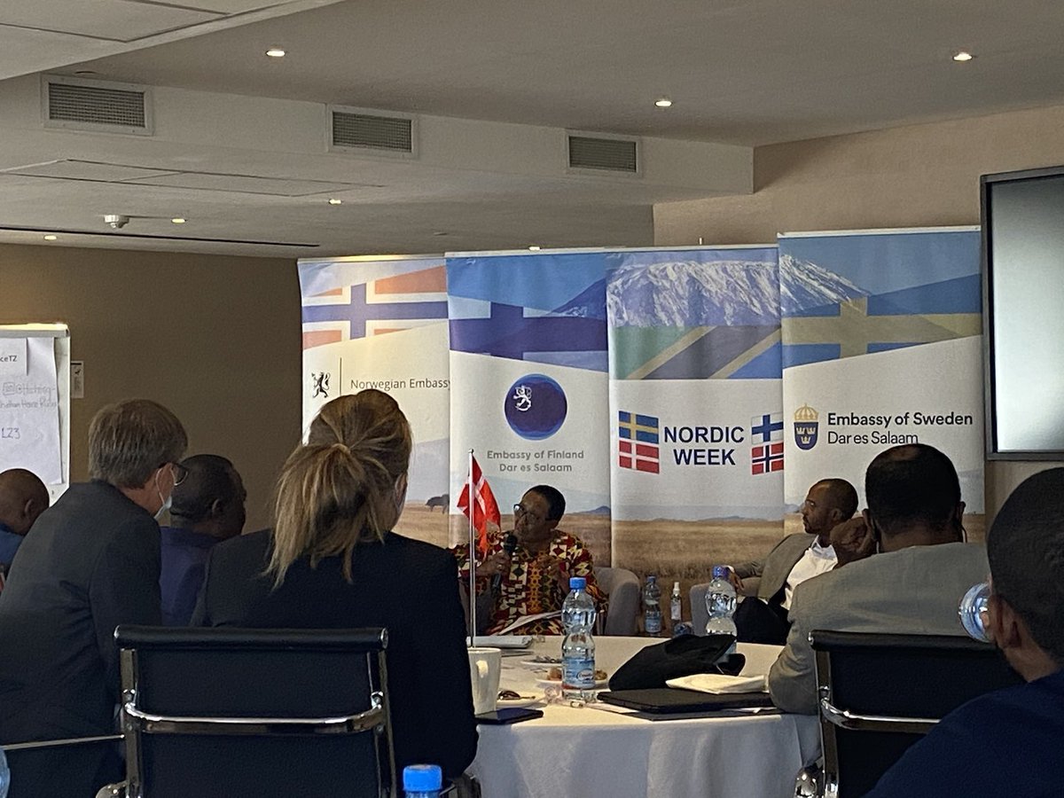 SwedeninTZ's tweet photo. What needs to change if the economic growth in Tanzania is to benefit all Tanzanians? What should be done to address the issue that so many Tanzanians have so little?
Panel session on #InclusiveGrowth happening now.
#BalanceTz
#NordicWeekTz https://t.co/iUdmV7eu8s