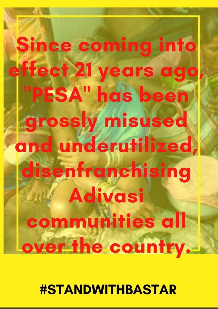 Devendr03792525's tweet photo. Implement PESA-act 1996,in all tribal areas of india ,and don't use bullet's
#STANDWITHBASTAR https://t.co/0YN4e55baA https://t.co/L5F5nXSceo