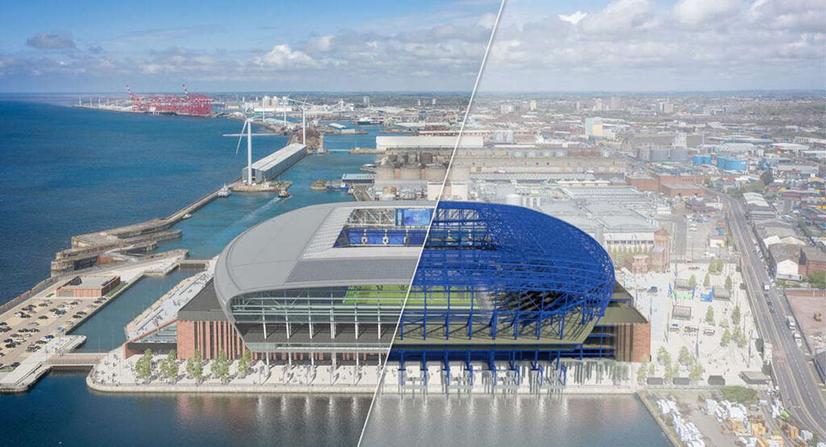 burohappold's tweet photo. “The new @Everton Stadium shows we can design #stadia that respect our #industrial &amp; #maritime #heritage &amp; enable our #sporting heritage &amp; #communities to continue evolving.” #Water #engineer Matthew Vaughan-Shaw explains how we responded to the challenge. https://t.co/GLZaDJ0B3y https://t.co/h4EfYNmxBz