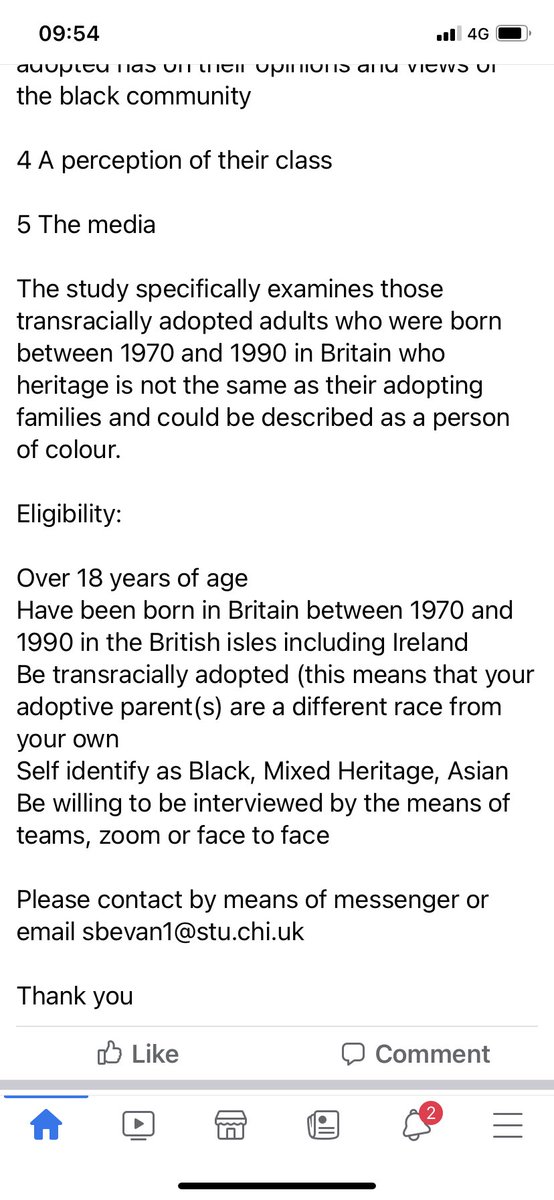 positiverole's tweet photo. Survey participants needed! Transracial adoption in Britain, born between 1970 and 1990. Black, mixed heritage or Asian. Thank you https://t.co/0oZbwauQ0E