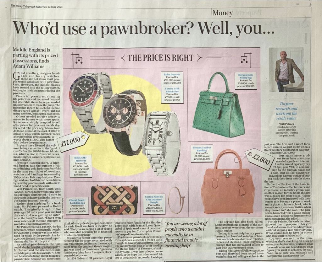 Borne Media (@weareborne) on Twitter photo Brilliant article for <a href="/PrestigePawn/">Prestige Pawnbrokers</a> in <a href="/Telegraph/">The Telegraph</a> on the rise in popularity of pawn shops #poshpawn #preloved Brilliant article for <a href="/PrestigePawn/">Prestige Pawnbrokers</a> in <a href="/Telegraph/">The Telegraph</a> on the rise in popularity of pawn shops #poshpawn #preloved