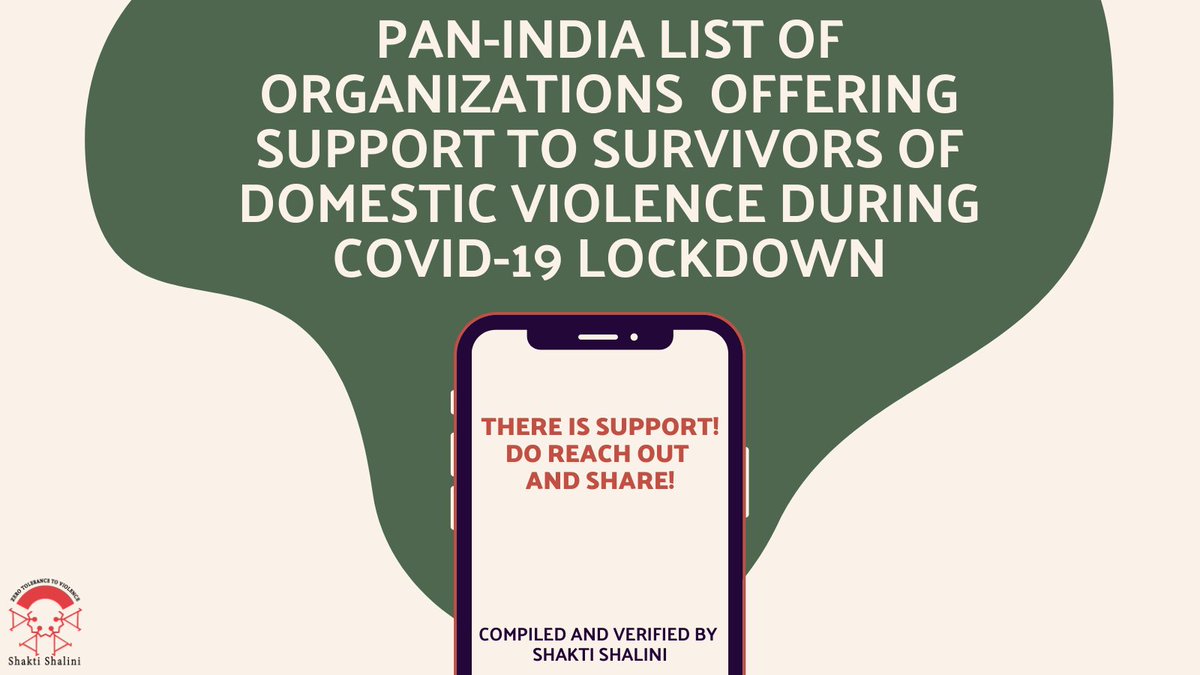 ShaktiShalini87's tweet photo. Pan-India list of helplines for domestic violence operational in the second wave of COVID-19: Compiled and verified by Shakti Shalini.

Do reach out and share!

#genderviolence #domesticviolence #helpline https://t.co/Eqrp3a0aKQ