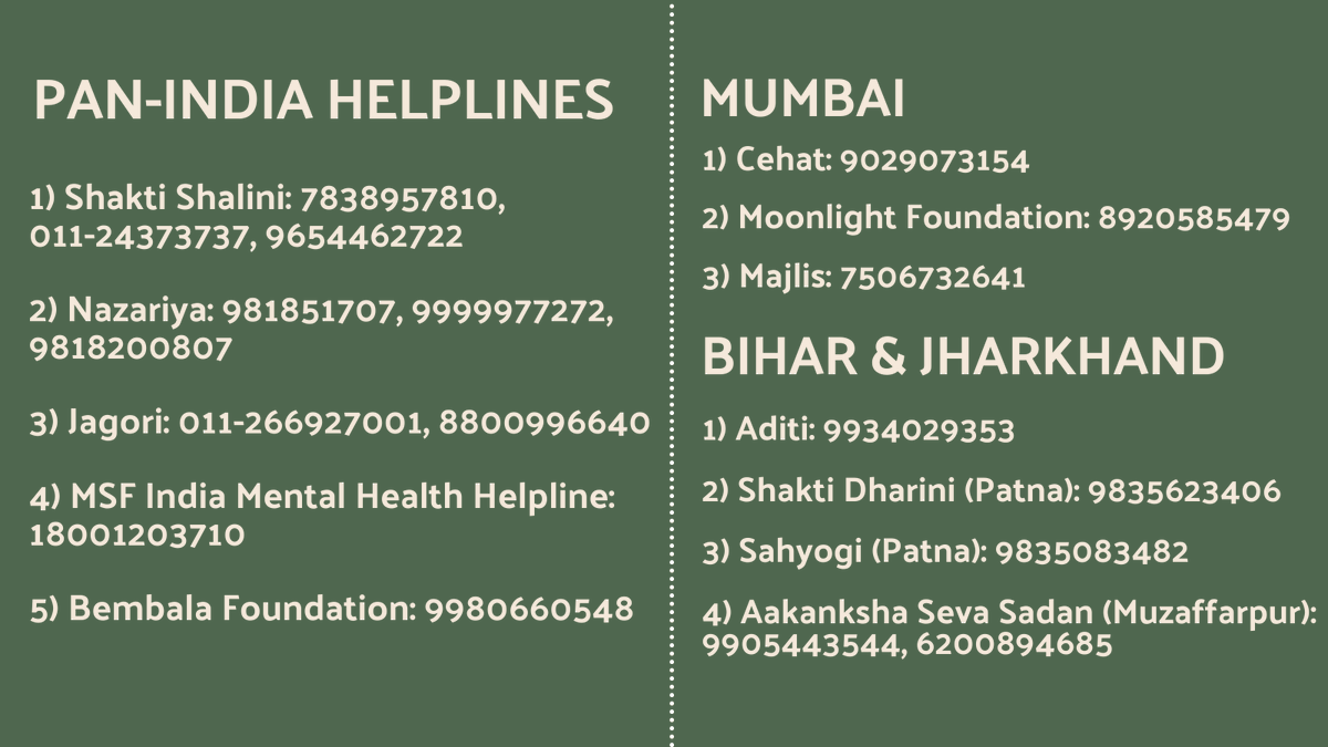 ShaktiShalini87's tweet photo. Pan-India list of helplines for domestic violence operational in the second wave of COVID-19: Compiled and verified by Shakti Shalini.

Do reach out and share!

#genderviolence #domesticviolence #helpline https://t.co/Eqrp3a0aKQ