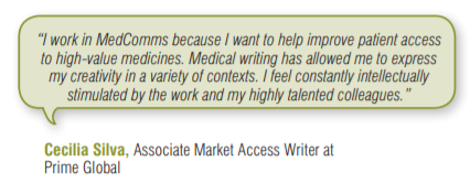 PrimeGlobalBuzz's tweet photo. Are you looking to start your #career and wondering what it's like to work in the world of #medcomms? You can check out more quotes like Cecilia's by reading the 'MedComms Careers Guide: getting started in medical communications' here https://t.co/iaHRJk8TtC #PrimeGlobalPeople https://t.co/sPG68WA4Lj