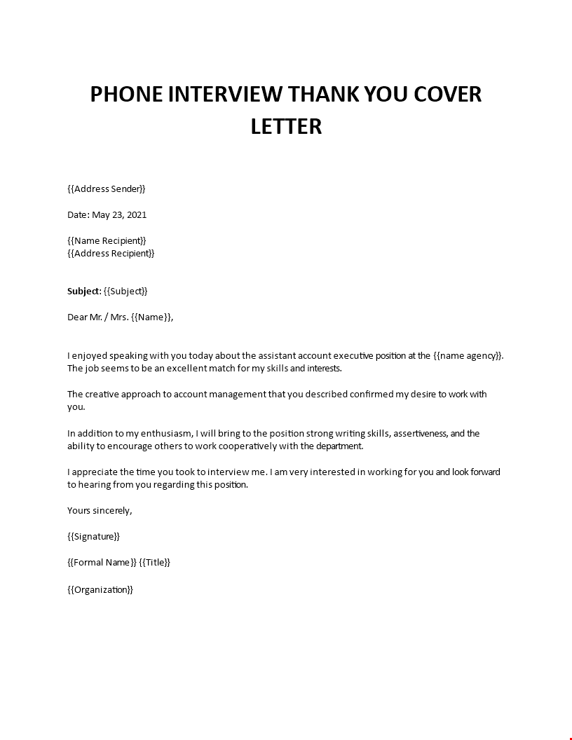 jan steen on twitter: "how do you write a phone interview thank email? when writing letter check out and download this sample email job resume format best templates 2019 free