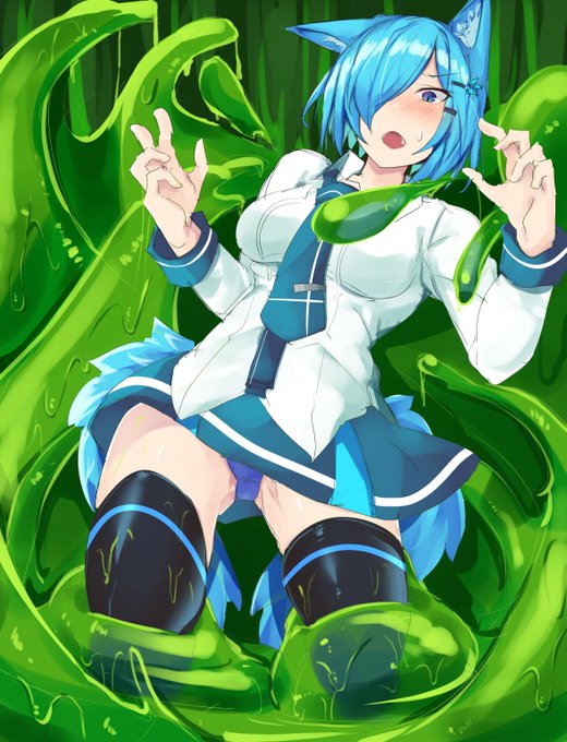 落書き欲が溜まっていたのでつららさんをスライムに浸しました 