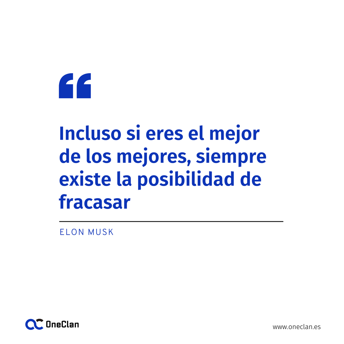 OneClanRRSS's tweet photo. Empezamos la semana con estas inspiradoras palabras de #ElonMusk y quizá una lección de vida importante de recordar en estos días... A veces se gana y a veces se pierde.

¿Estáis de acuerdo?
#FelizLunes https://t.co/c8On3lGz6x