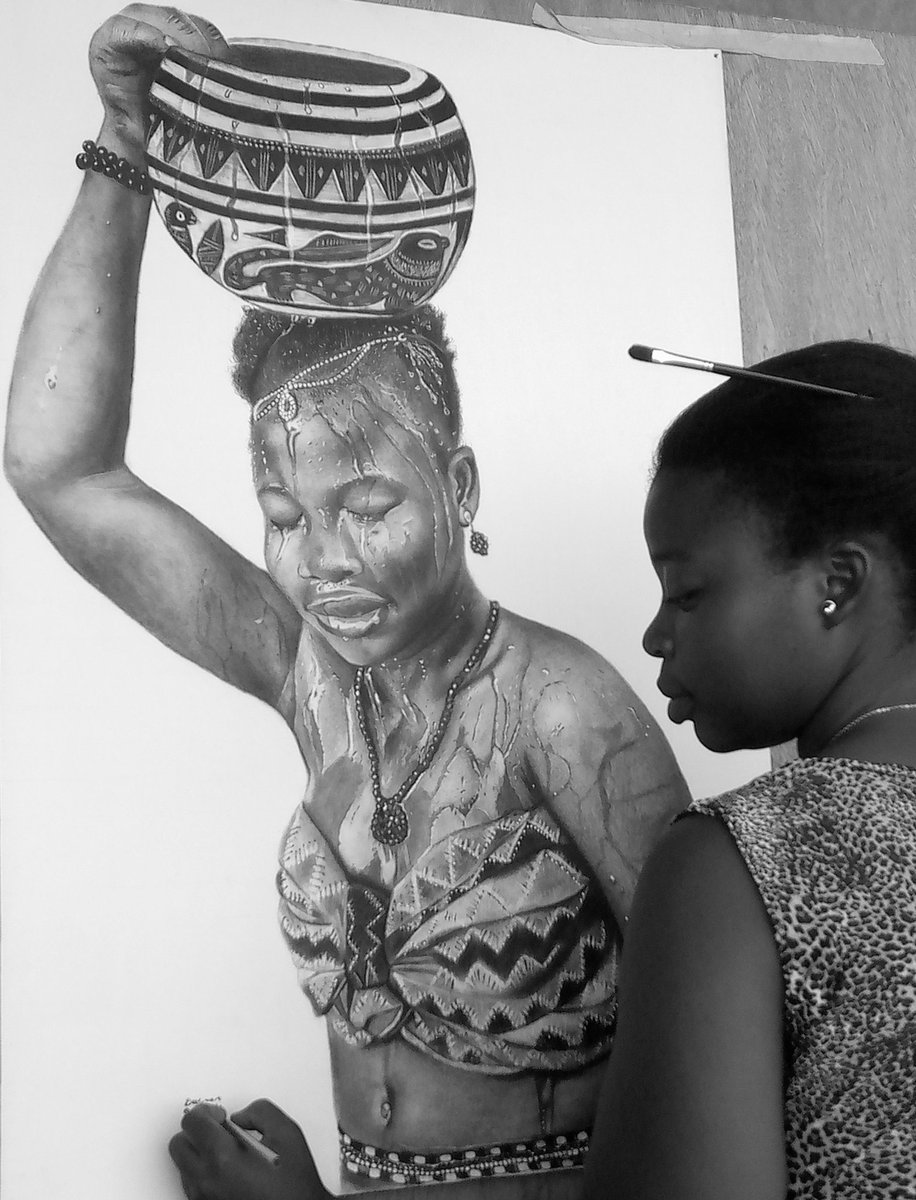 adeolabethia4's tweet photo. OMIDAN (young maiden)

  Her pride and beauty they envies, but a warm smile she shares
As she walks through with her vessel raised on her head.

For a moment,
   She closes her eyes and think of her little dreams
While every drop flows down her body . https://t.co/GxlzQ48QhQ