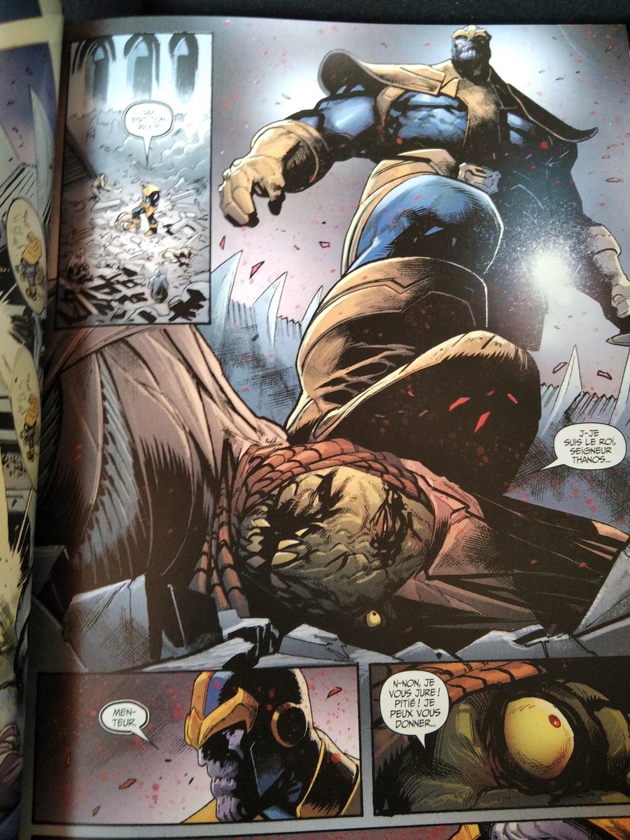 Orobxof's tweet photo. Toujours avec les comics à 5.99€ par @paninicomicsfra, il y en a un que j'aime beaucoup c'est Thanos Gagne par Cates et Shaw
Déjà que j'adore ce perso en général mais ce comics est tout simplement extra. Avec ce scénario et les dessins c'est un régal à lire 😁 https://t.co/pkTJmJcCTj
