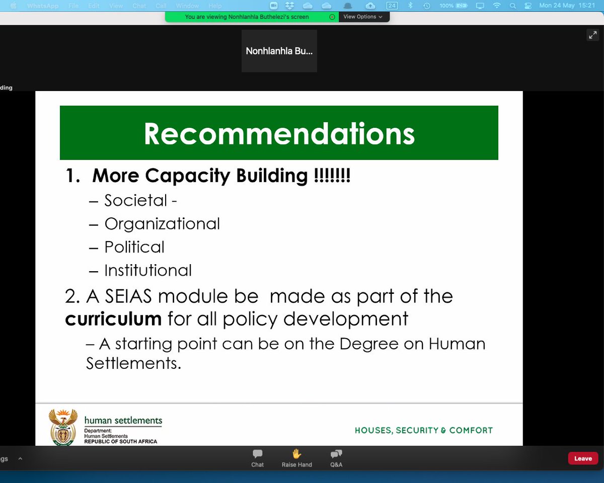 Laurenz_ml's tweet photo. Fascinating responses and reflections on conducting a SEIAS and using evidence in the Dept of Human Settlements by Nonhlanhla Buthelezi #EvidenceManagementGuide for #SEIAS https://t.co/dwG1o1oTuH