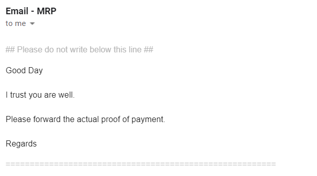 LoveMadeMe2015's tweet photo. @MRPfashion I was asked to send details and proof of transaction which was done last week for the second time. Today I get another mail to say please send actual proof. Not even dear dog. So you're happy to take my money but can't even address me. https://t.co/jRtPepkZ1J