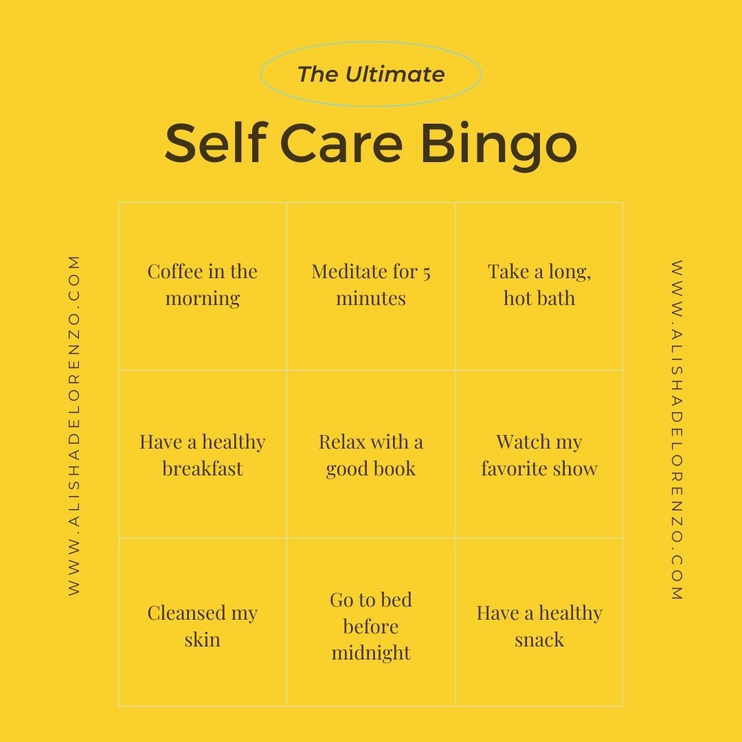 AlishaDelorenzo's tweet photo. Want to play self care Bingo today? Here is a board and please share how you did at the end of the day. I will be playing along with you! We got this! #mondaymotivation #selfcarematters #LivingYES #starttoday #Itseasy #wellbeing #selfcare #mentalhealth #wellness #mindfulness https://t.co/9COwWwj3OO