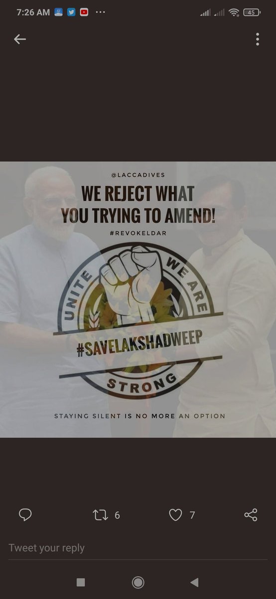 DastonGeorge's tweet photo. #SaveLakshadweep https://t.co/XXB9xGXt5j