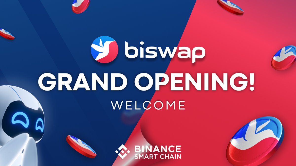 Biswap_Dex's tweet image. 🔥GRAND OPENING OF BISWAP!🚀

#Biswap officially welcomes you!
biswap.org

Meet the 1st DEX on BSC with a 3-type Referral System &amp;amp; the lowest exchange fee (0.1%) in the DeFi space!

💥High APRs
💥Up to 100% Fee Return
💥Free BSW (Limited Offer)

#DEX #BSC #DeFi #BSW
