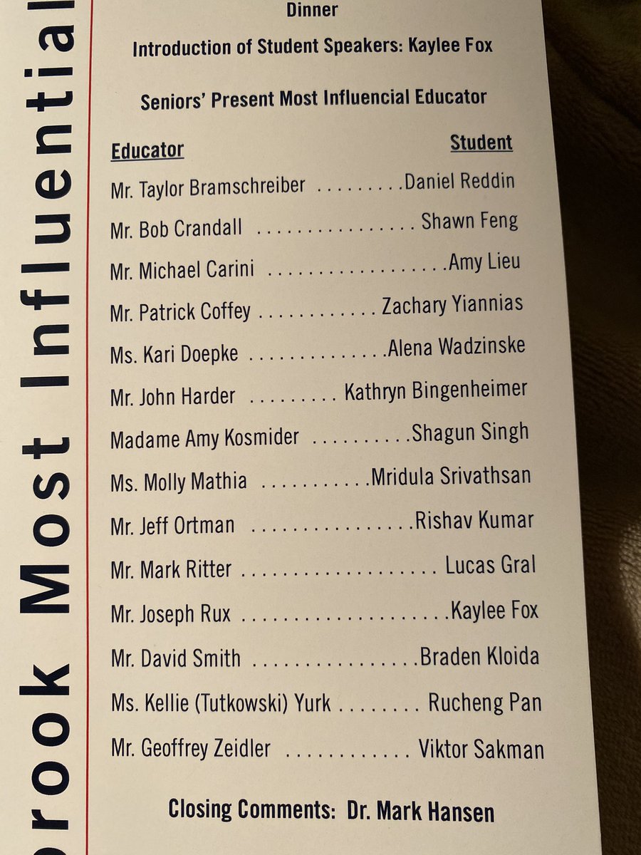 Congratulations to the teachers honored by seniors from <a href="/BEHS_SDE/">Brookfield East</a> at last night’s Most Influential Educator program. Thank you to <a href="/EMBK_Ed_Fndtion/">EEF</a> for making this program possible. Grateful for all the teachers who work tirelessly to inspire students everyday.