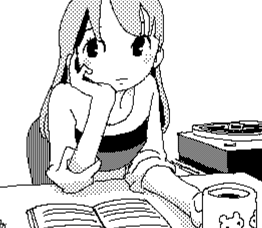なかもう320X240ドットぐらいでいい気がする。
No Hi-Res
#dotgirls 