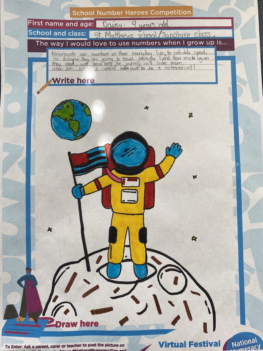 Liz611's tweet photo. From my daughter Daisy on National Numeracy Day (or thereabouts) #NationalNumeracyDay #SchoolNumberHero @StMatthewsSurb https://t.co/PeZeVTz607