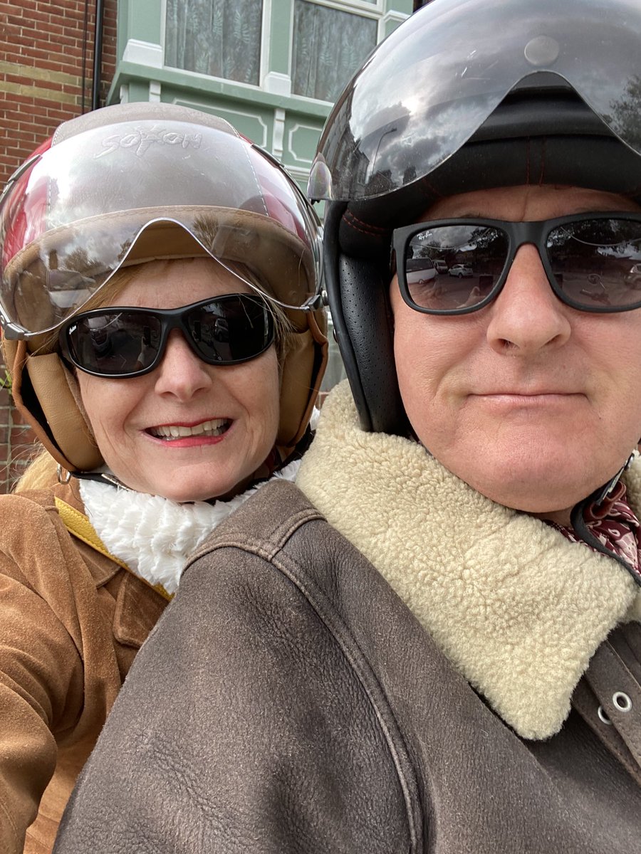 dollydoesvint's tweet photo. @gentlemansride we “maxine &amp; brian” rode in the Solent ride U.K. through the country lanes, to loomies bike cafe for a breakfast, then toured the countryside with our fellow Gentleman Alan https://t.co/trthPHqijw