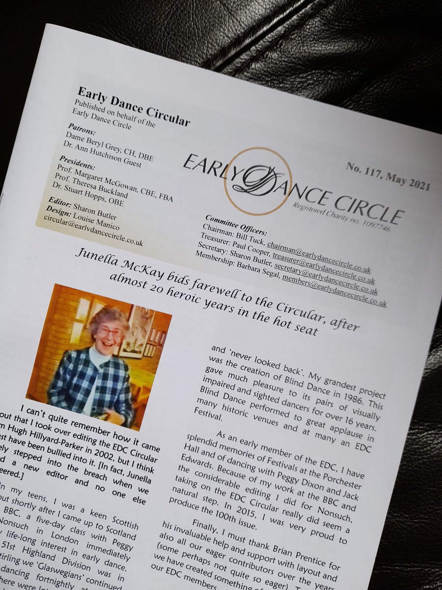 EarlyDanceCirc's tweet photo. Have you read the latest EDC CIrcular yet? Articles include a goodbye from our editor of 20 years, historical costume, book reviews and poetry.
#HistoricalDance #EarlyDance #History https://t.co/HI3ZoCizC7