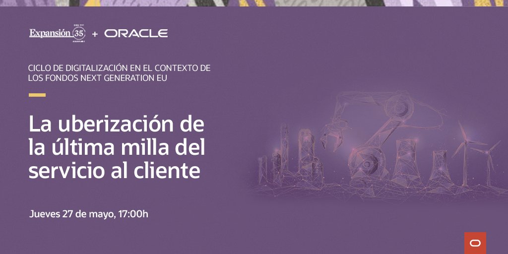 oracle_es's tweet photo. ¿Cómo afecta la "#uberización" a la hora de mejorar la experiencia y fidelizar a los #clientes?📲💬

🗓️ @expansioncom organiza este jueves el tercer encuentro #NextGenerationExp para ver cómo las organizaciones están respondiendo a este desafío.

👉🏽https://t.co/Wu2Hf8JaJp https://t.co/NhuKicNoKz