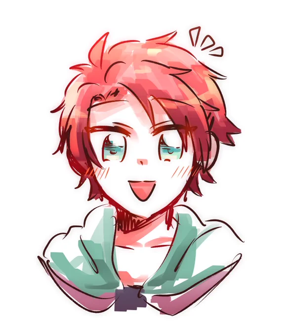 こういう顔描くの好き 