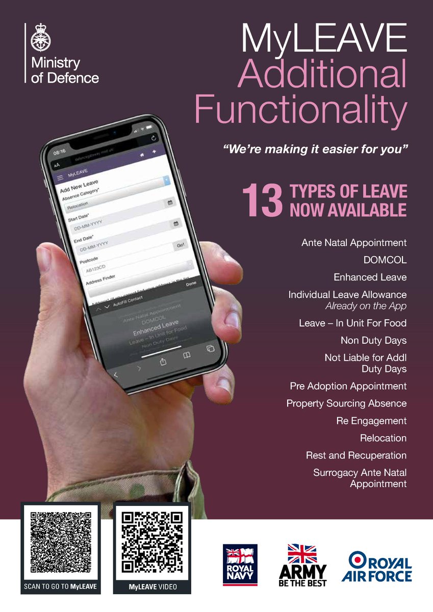 RAFHWYHIVE's tweet photo. My LEAVE App... #beingmodern #movingforward #appusage
@RAFHIVE https://t.co/gjjTcGAoZf