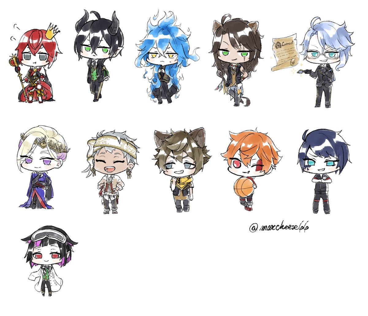 ツイステ ちびキャラ Twstファンアート まるちぃ のイラスト