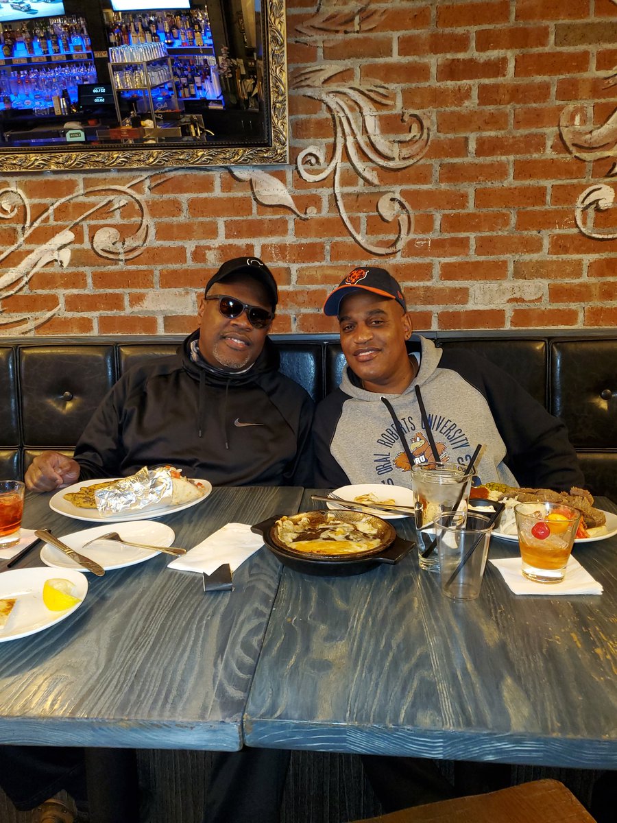My younger brother Ron and I sharing dinner in Greek Town in Detroit. Brotherly love. #IAMUP
