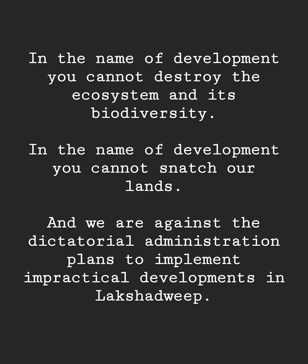 AseeManika's tweet photo. It's all about our rights and the  fight must go on until we are free and peaceful.
#SaveLakshadweep
#RevokeLDAR
#standwithLAKSHADWEEP https://t.co/UPKYs0q7UT