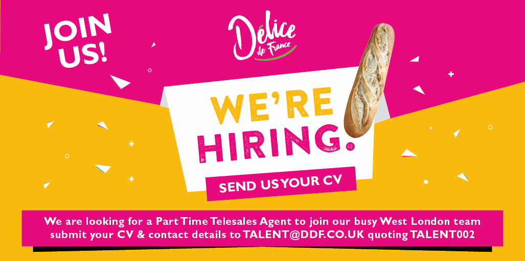 We are looking for a Part Time Telesales Agent to join our busy West London team, submit your CV & contact details to TALENT@DDF.CO.UK quoting TALENT002 #DelicedeFrance #Recruitment #Recruiting #NowHiring #PartTime #Job #Jobs #Jobsearch #Hiring #HiringNow #JobOpen #Jobsearch