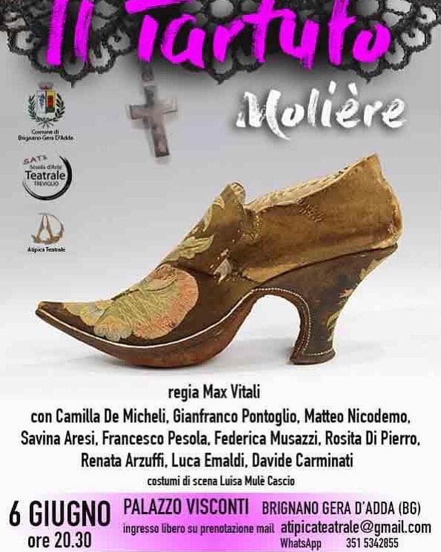 Atipicateatrale's tweet photo. Prima data teatrale domenica 6 giugno 2021, nel cortile di Palazzo Visconti.
SATS Scuola d'Arte Teatrale Treviglio mette in scena IL TARTUFO di Molière.
Si ringrazia l’amministrazione comunale di Brignano Gera d’Adda che come sempre ci affianca.
Prenotazione obbligatoria #teatro https://t.co/pjwtOXHW6J