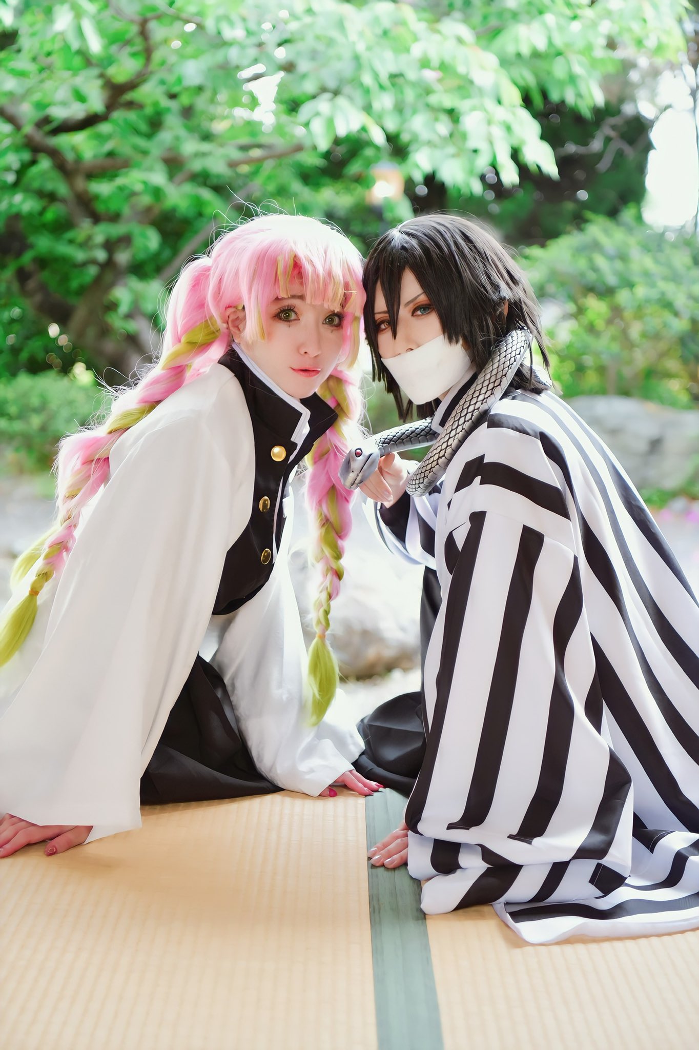 ✳*︎様 ファンアート　鬼滅の刃　伊黒&甘露寺　和装結婚式 ✳*︎様 ファンアート 鬼滅の刃 伊黒&甘露寺 和装