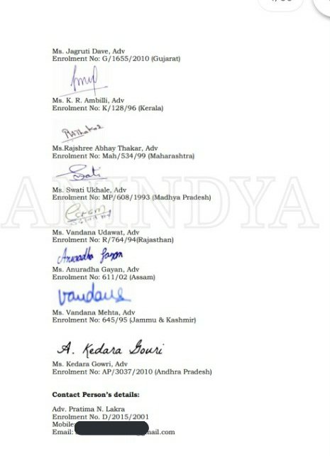 AninBanerjee's tweet photo. BIG BREAKING: CJI receives complaint on #BengalViolence . A representation signed by 2093 women advocates from 28 States &amp; 8 UTs given to CJI. He is urged to take cognizance of the scenario &amp; call it "erosion of rule of law and institutional breakdown" in #WestBengal . https://t.co/QiYClV8OHT