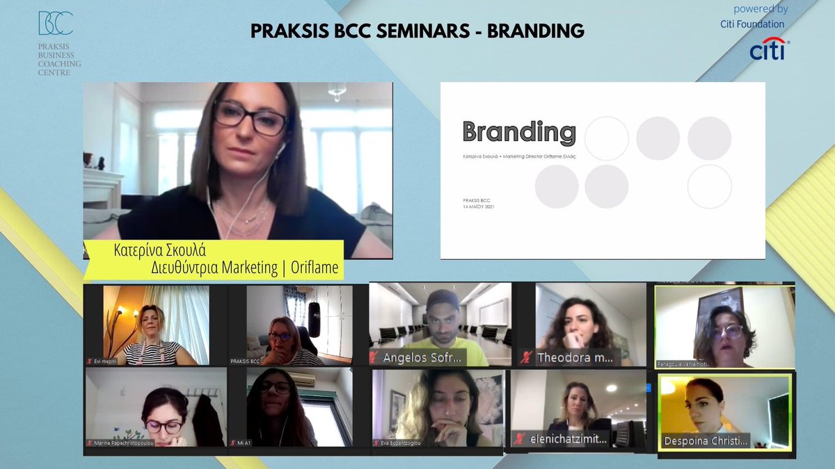 Training session: Branding by Katerina Skoula, Marketing Director Oriflame
#pathways2progress #Citi Foundation