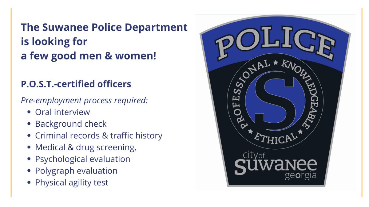CityofSuwanee's tweet photo. Visit https://t.co/ZN2gMuvH1E for more information or to apply! https://t.co/yzV4ie0nIX