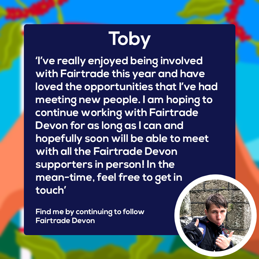 Our #Fairtrade Interns will be leaving us soon, but they've got one last message they want to give. Thanks to our amazing Fairtrade Community in Devon for all they've done over the past six months!
#ftdevon